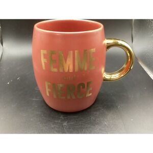 "Femme And Fierce" Coffee/Tea Mug-Indigo-4" Tall x‎ 3" Diameter